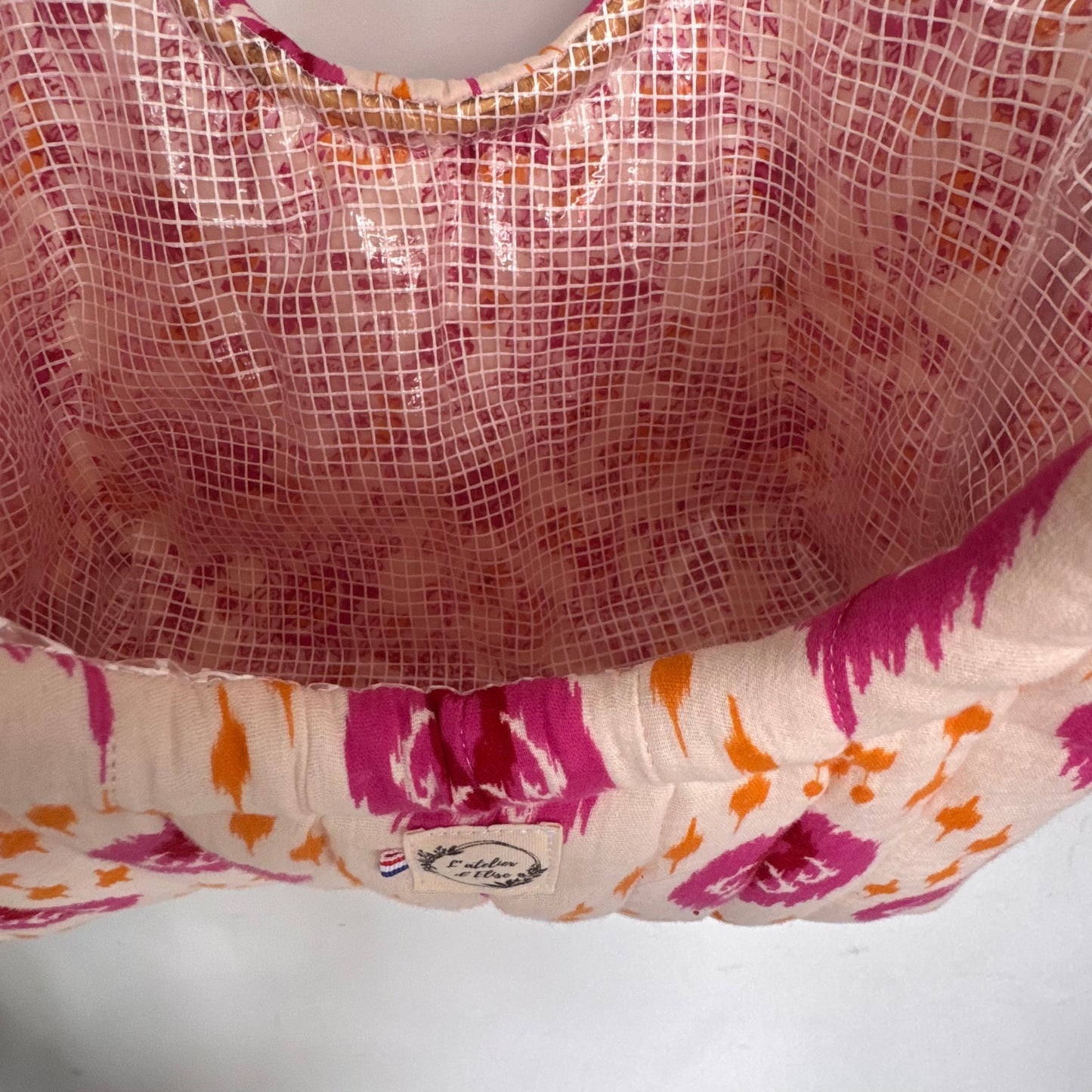 Sac cabas imperméable anses bambou - Matelassé indou