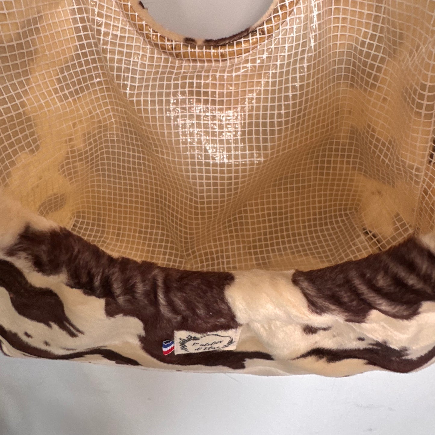 Sac cabas imperméable anses bambou - Vache