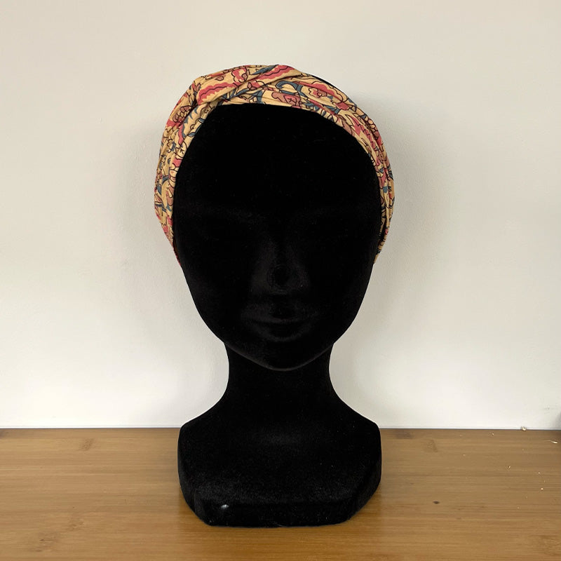 BANDEAU CHEVEUX MODULABLE FAIT MAIN coton block print| L'ATELIER D'ÉLISE