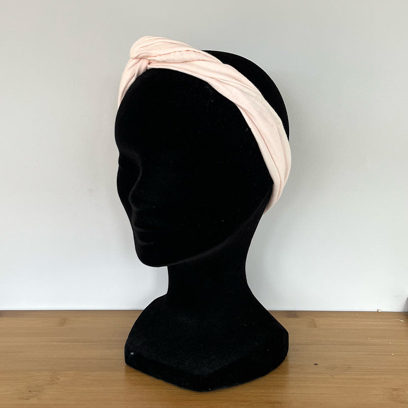 Bandeau fil de fer - Gaze de coton rose