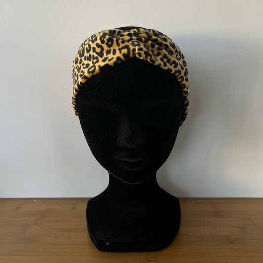 Bandeau élastique - Velours léopard