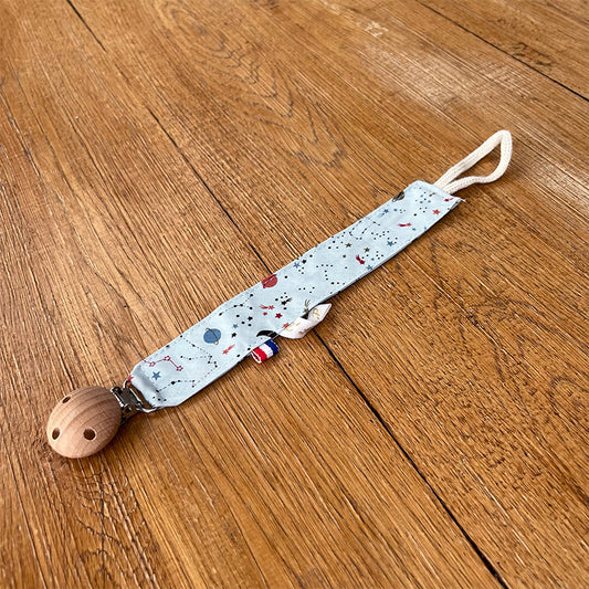 Attache tétine - Bleu ciel cosmos