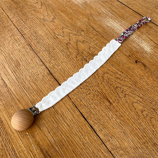 Attache tétine - Coton blanc