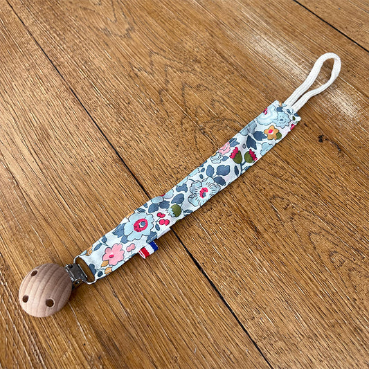 Attache tétine - Liberty vert d'eau