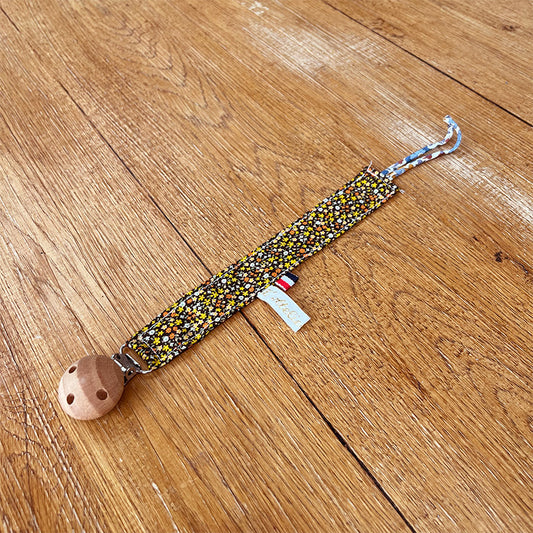 Attache tétine - Liberty jaune