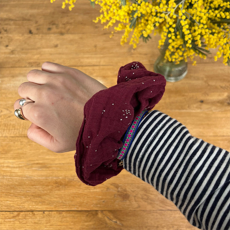 Maxi chouchou - Gaze de coton betterave