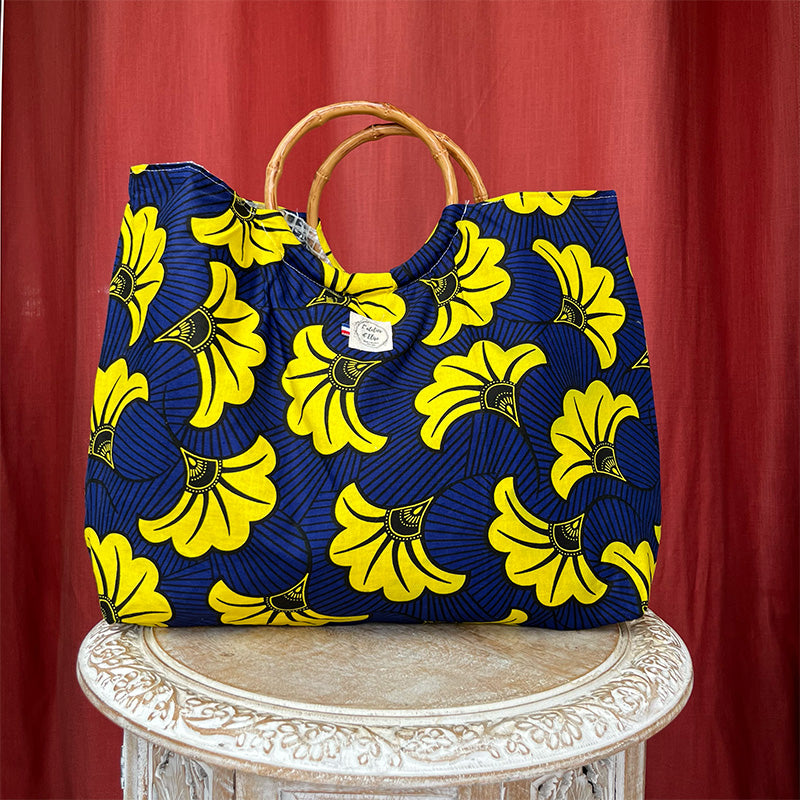 Sac cabas imperméable anses bambou - Wax