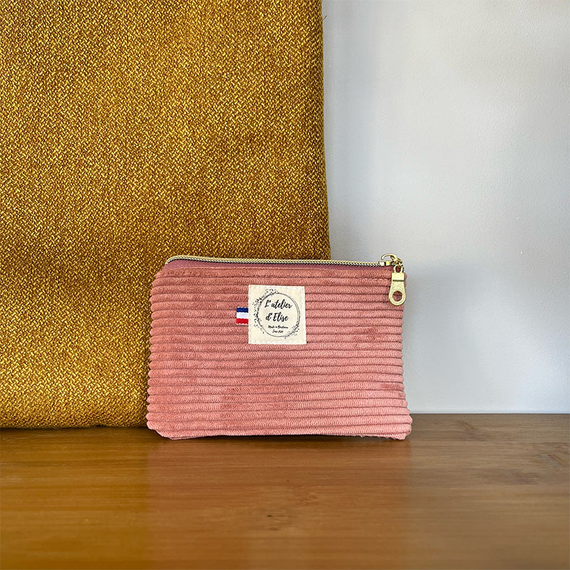 Porte monnaie - Velours rose