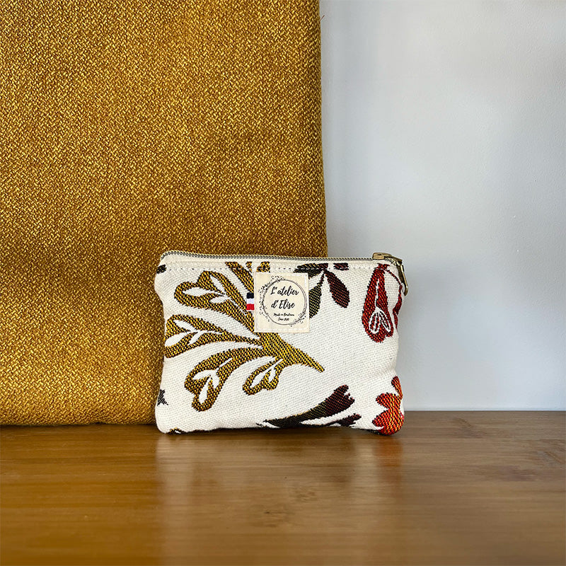 Porte monnaie - Jacquard Corail