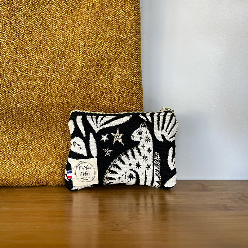 Porte monnaie - Jacquard Astro noir