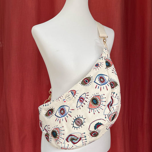 Sac demi-lune - Jacquard Cyclope