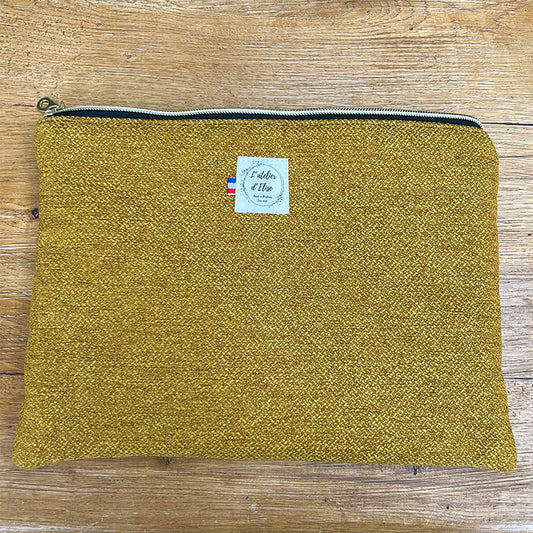 Pochette tablette 13" - Jacquard moutarde