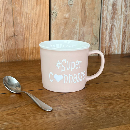 Tasse rose - #Super connasse