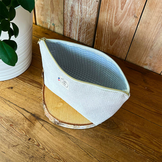 Trousse de toilette imperméable - Jacquard beige