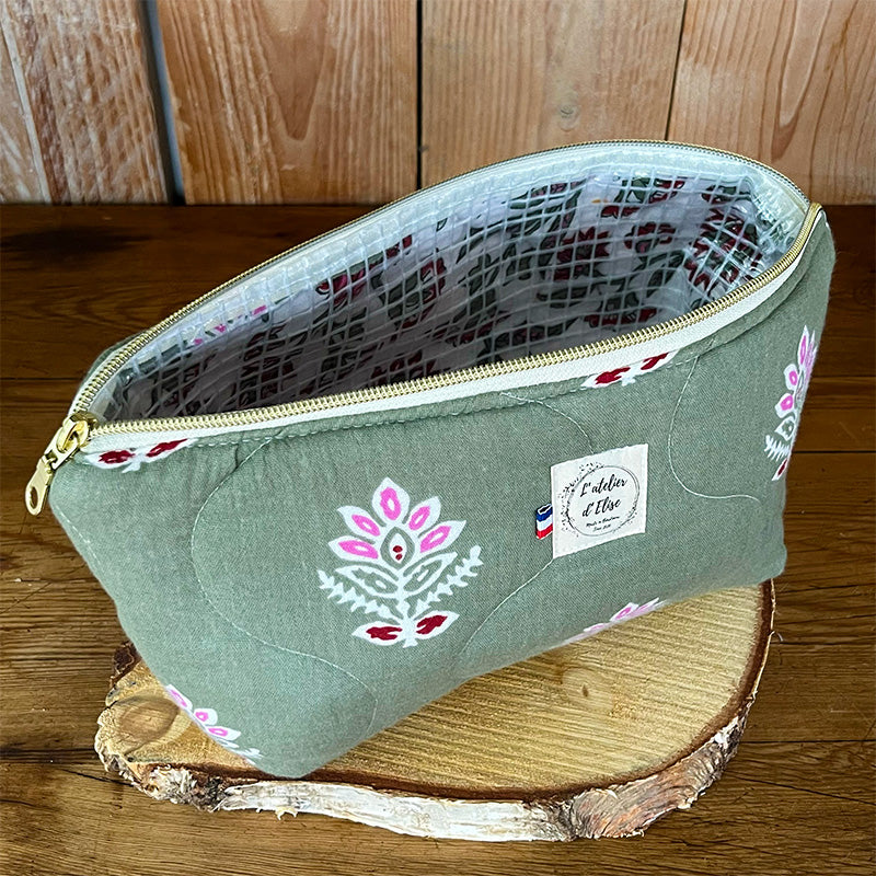 Trousse de toilette imperméable - Coton matelassé indou