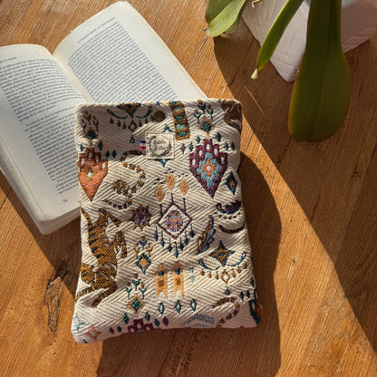 Pochette à livre/liseuse jacquard Tibet