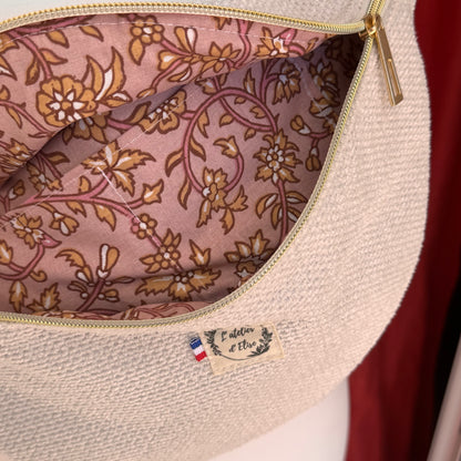 Sac banane XL - Velours beige