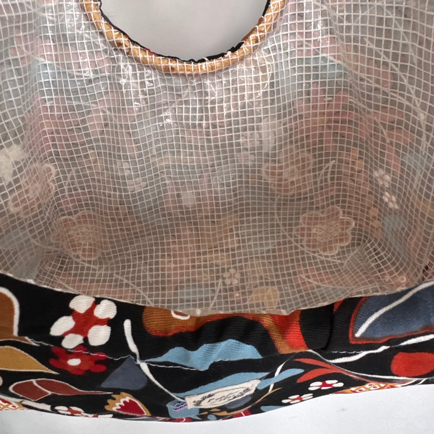 Sac cabas imperméable anses bambou - Flower