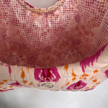 Sac cabas imperméable anses bambou - Matelassé indou