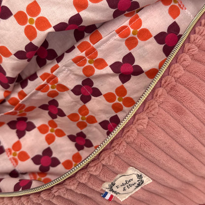 Sac banane XL - Velours côtelé rose