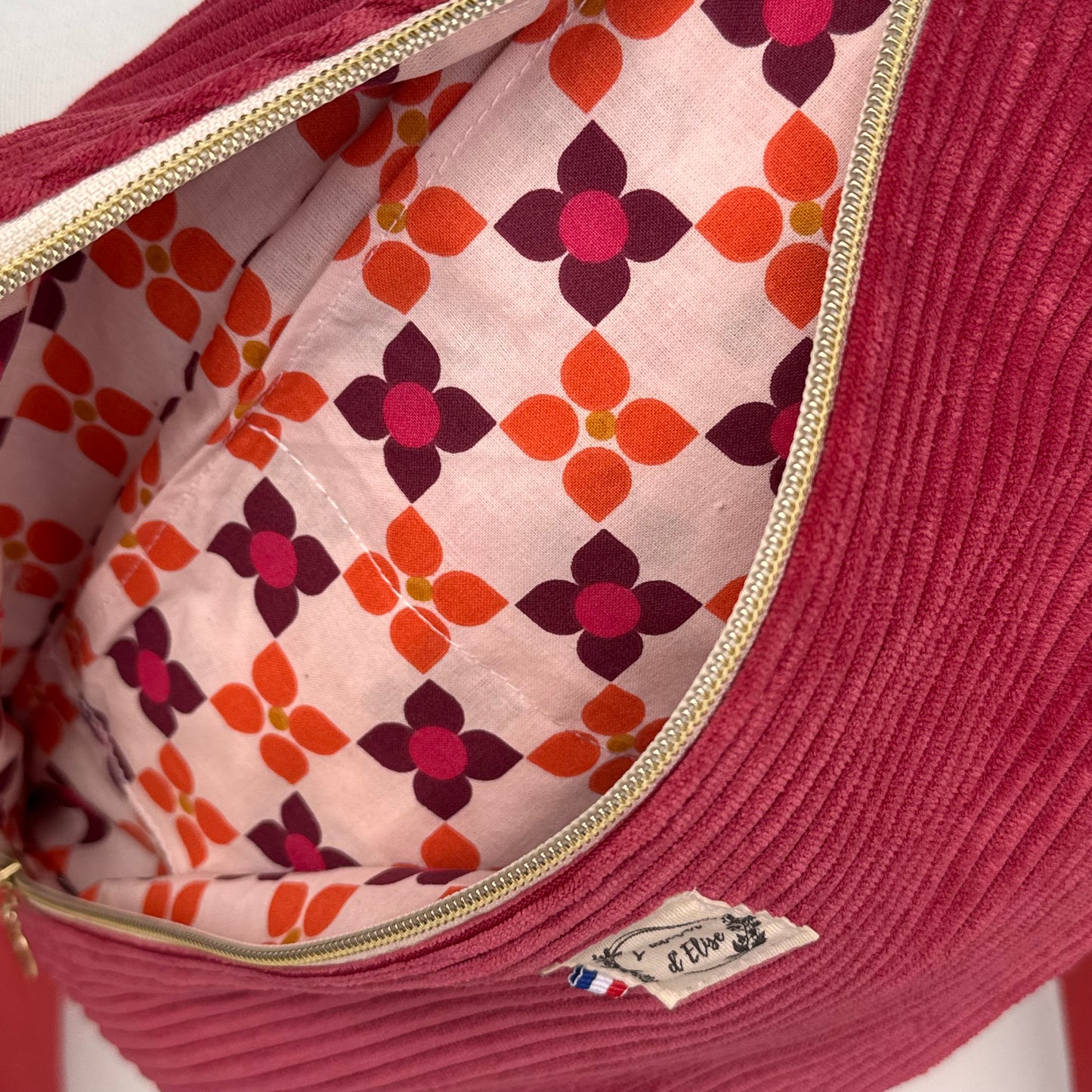 Sac banane XL - Velours côtelé fuschia