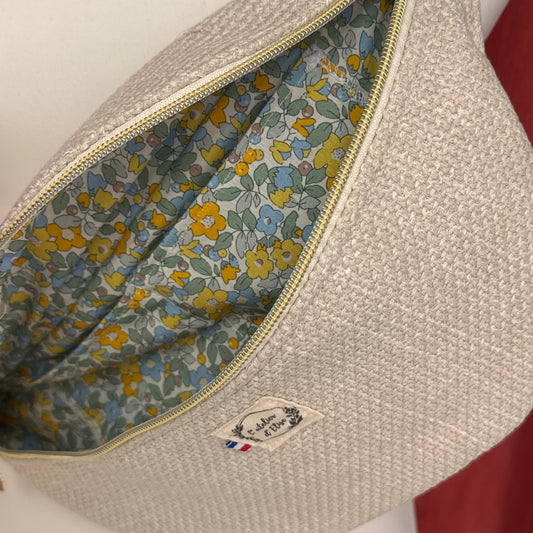 Sac banane XL - Jacquard beige