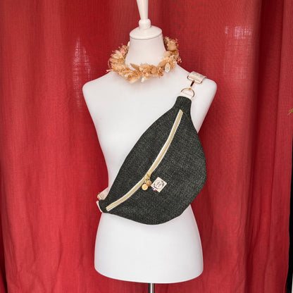 Sac banane XL - Jacquard vert