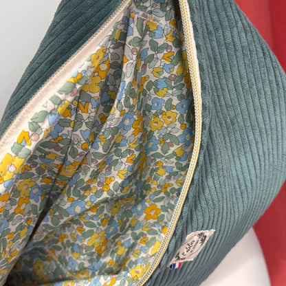 Sac banane XL - Velours côtelé vert