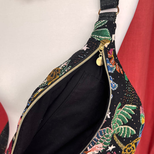 Sac banane XL - Jacquard jungle