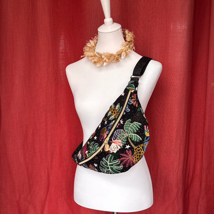 Sac banane XL - Jacquard jungle