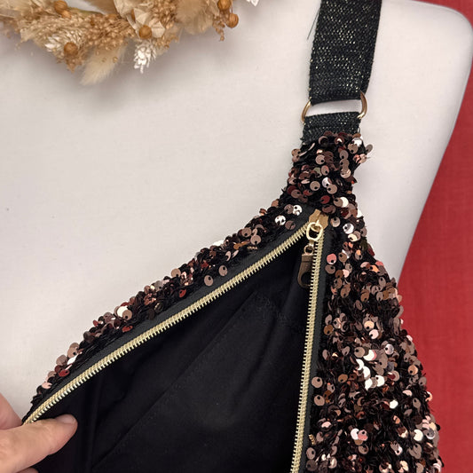 Sac banane XL - Sequins doré
