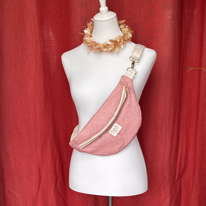Sac banane - Paillettes rose