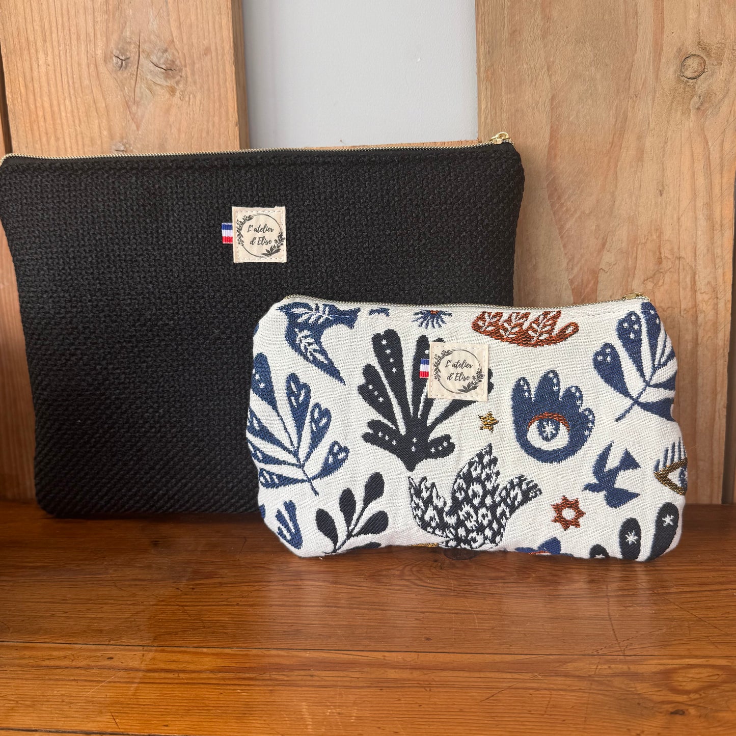 Pochette arrondie - Jacquard mage