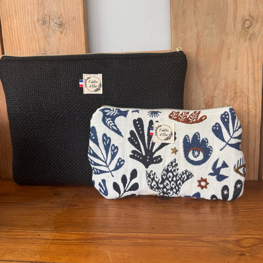 Pochette arrondie - Jacquard mage