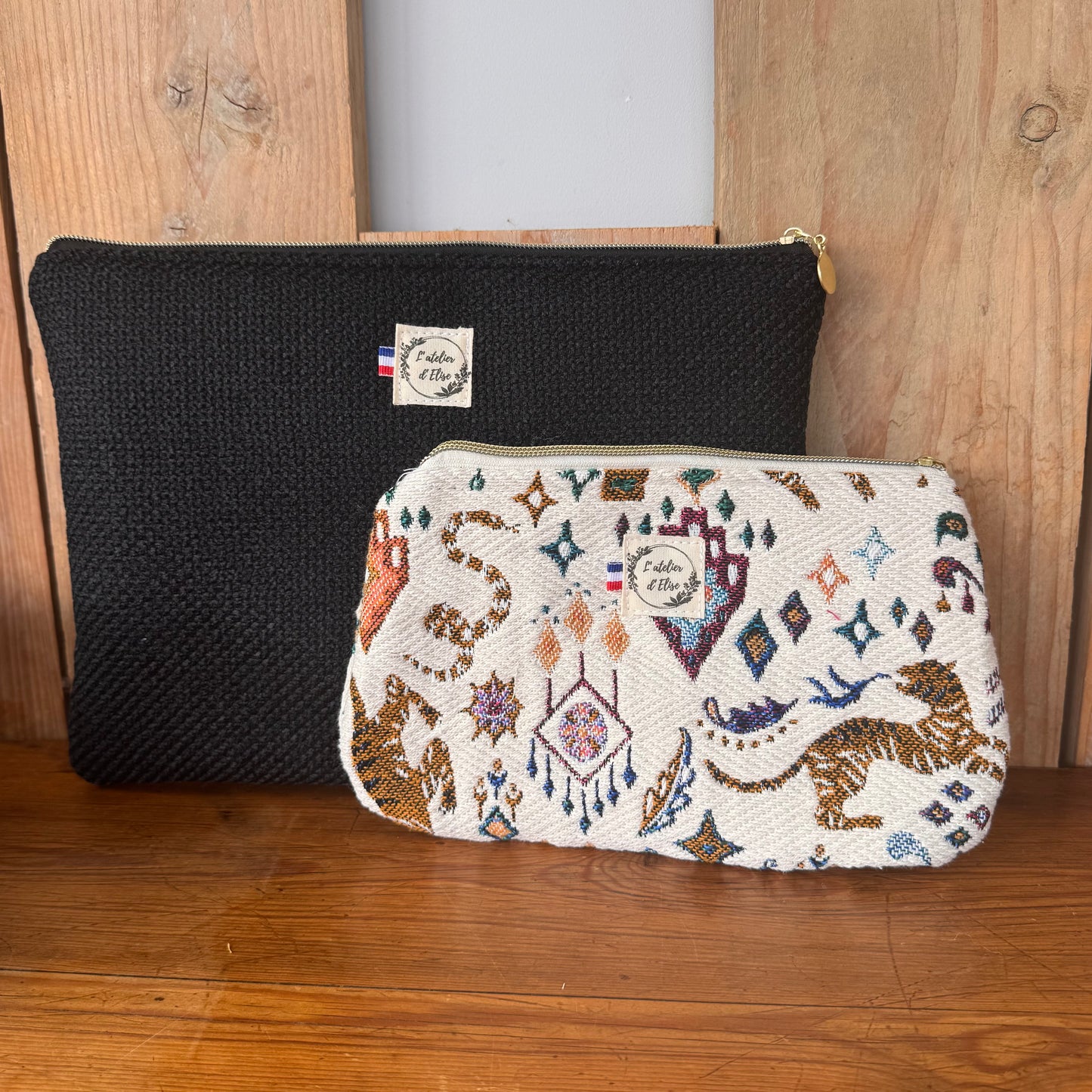 Pochette arrondie - Jacquard Tibet