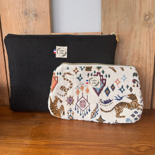 Pochette arrondie - Jacquard Tibet