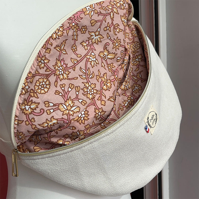 Sac banane XL - Jacquard beige