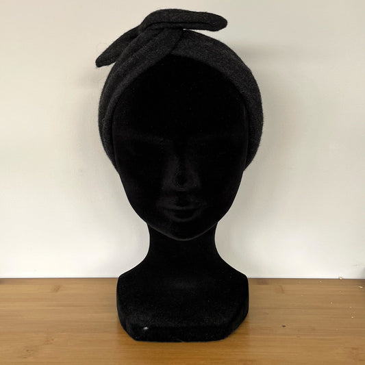 BANDEAU CHEVEUX MODULABLE FAIT MAIN lainage noir| L'ATELIER D'ÉLISE
