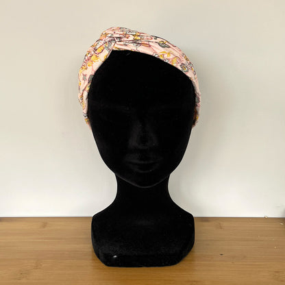 Bandeau fil de fer - Fleurs rose