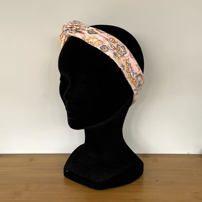 Bandeau fil de fer - Fleurs rose