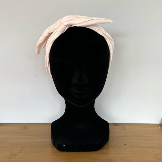 BANDEAU CHEVEUX MODULABLE FAIT MAIN Gaze de coton rose | L'ATELIER D'ÉLISE
