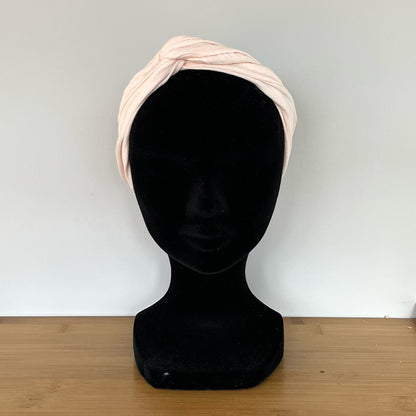 Bandeau fil de fer - Gaze de coton rose