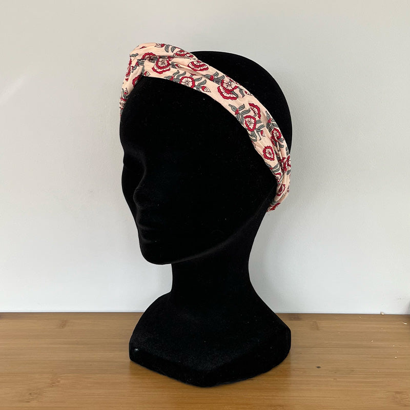 Bandeau fil de fer - Coton indou rose