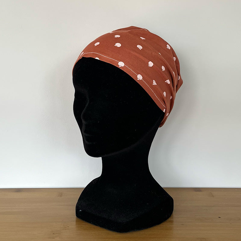 Les accessoires cheveux - Fichu coton marron