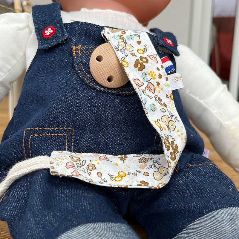 Attache tétine - Liberty marron