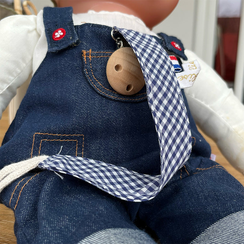 Attache tétine - Vichy bleu marine