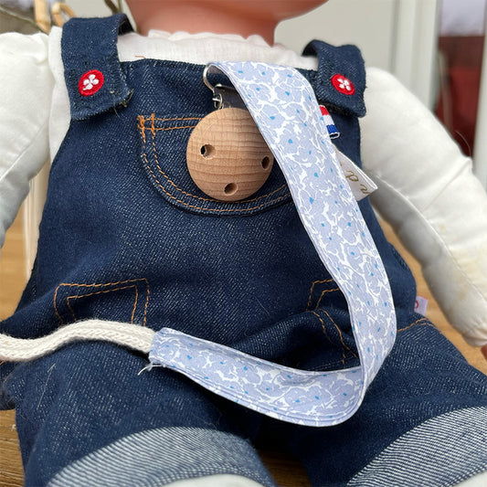 Attache tétine - Liberty bleu