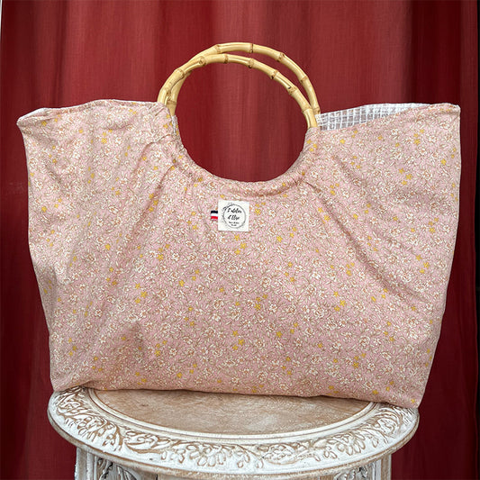 Sac cabas imperméable anses bambou - Liberty