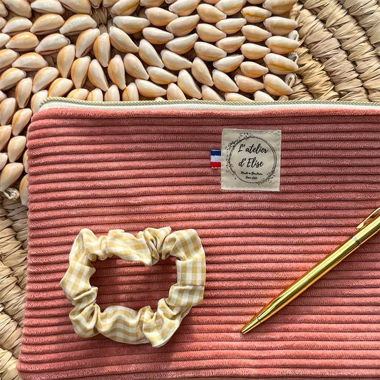 CHOUCHOU FAIT MAIN vichy moutarde | L'ATELIER D'ÉLISE