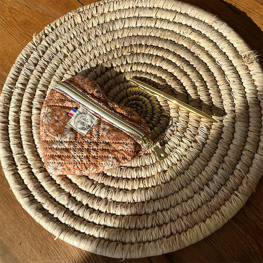 Porte-monnaie coeur - Liberty orange